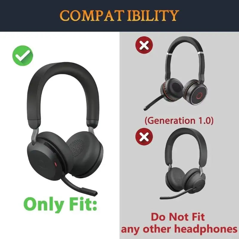 Cooling Gel Ear Cushions for Jabra Evolve2 75 | Protein Leather