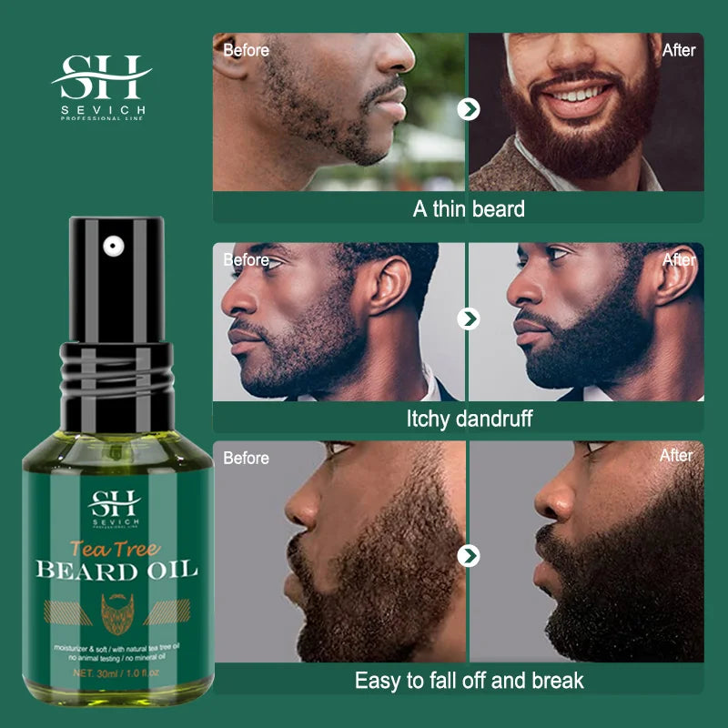 Sevich Tea Tree Beard Growth Oil – Thick & Soft Beard Care 30ml