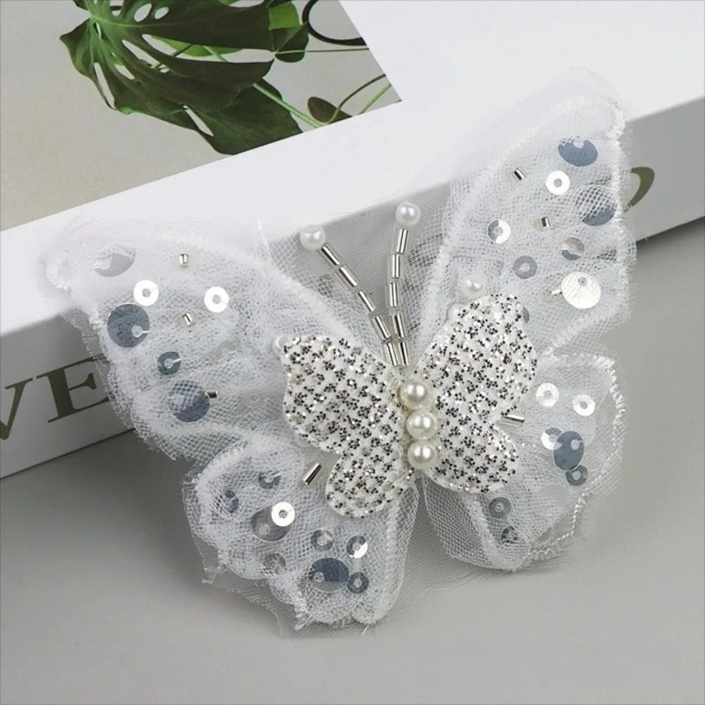 Sequin Butterfly Applique Gold DIY Clothes Embellishment Patch