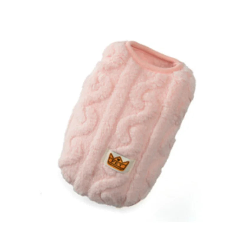 Warm Fleece Dog Jacket – Soft Pet Sweatshirt for Small Dogs & Cats