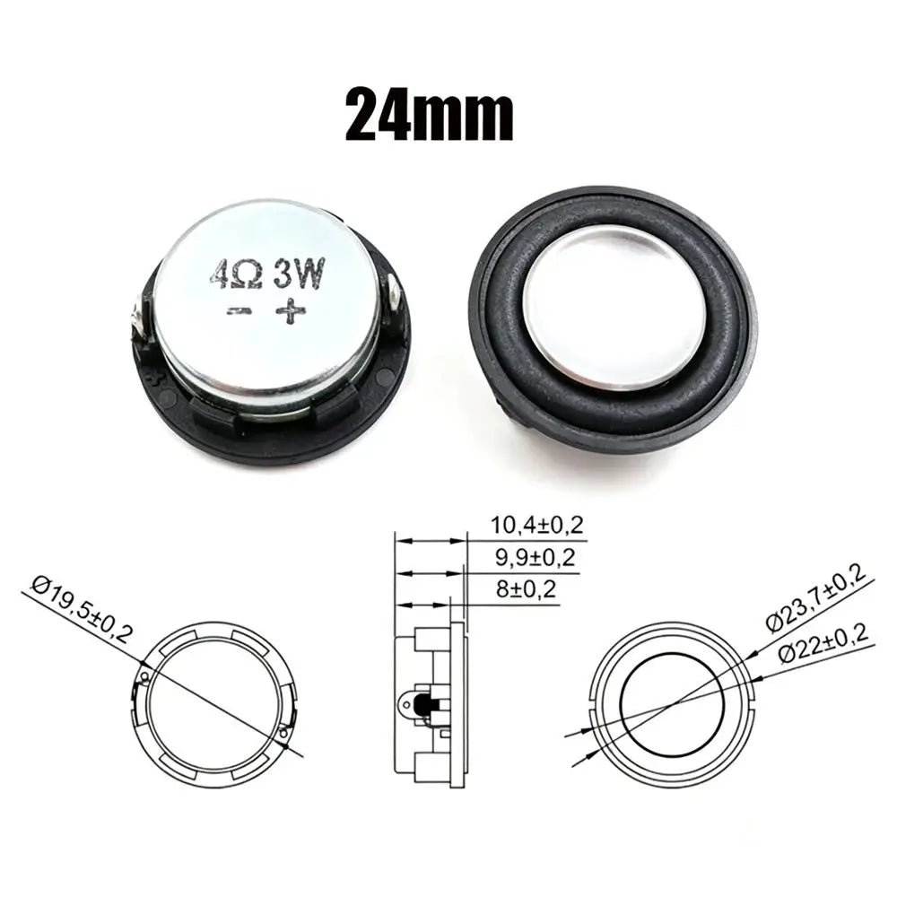 Mini Neodymium Speaker 20/24/28mm 4Ohm 3W Full Range DIY