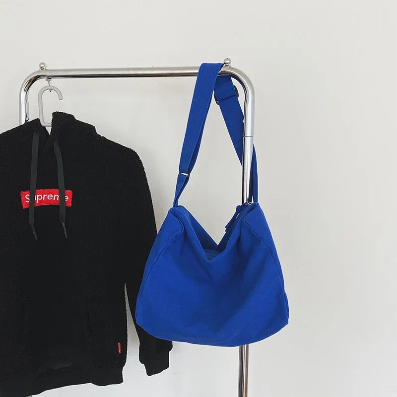 Klein Blue Large Capacity Canvas Shoulder & Crossbody Bag