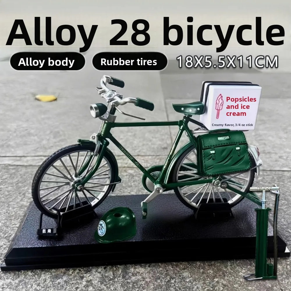 Mini DIY Retro Alloy Bicycle Model Kit | 1:10 Scale Collectible
