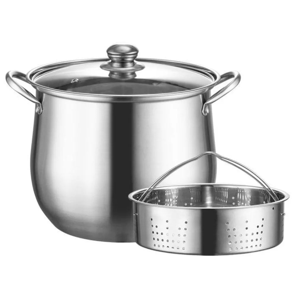 FEB.WIND 5L Stainless Steel Stock Pot with Lid | Soup Pot