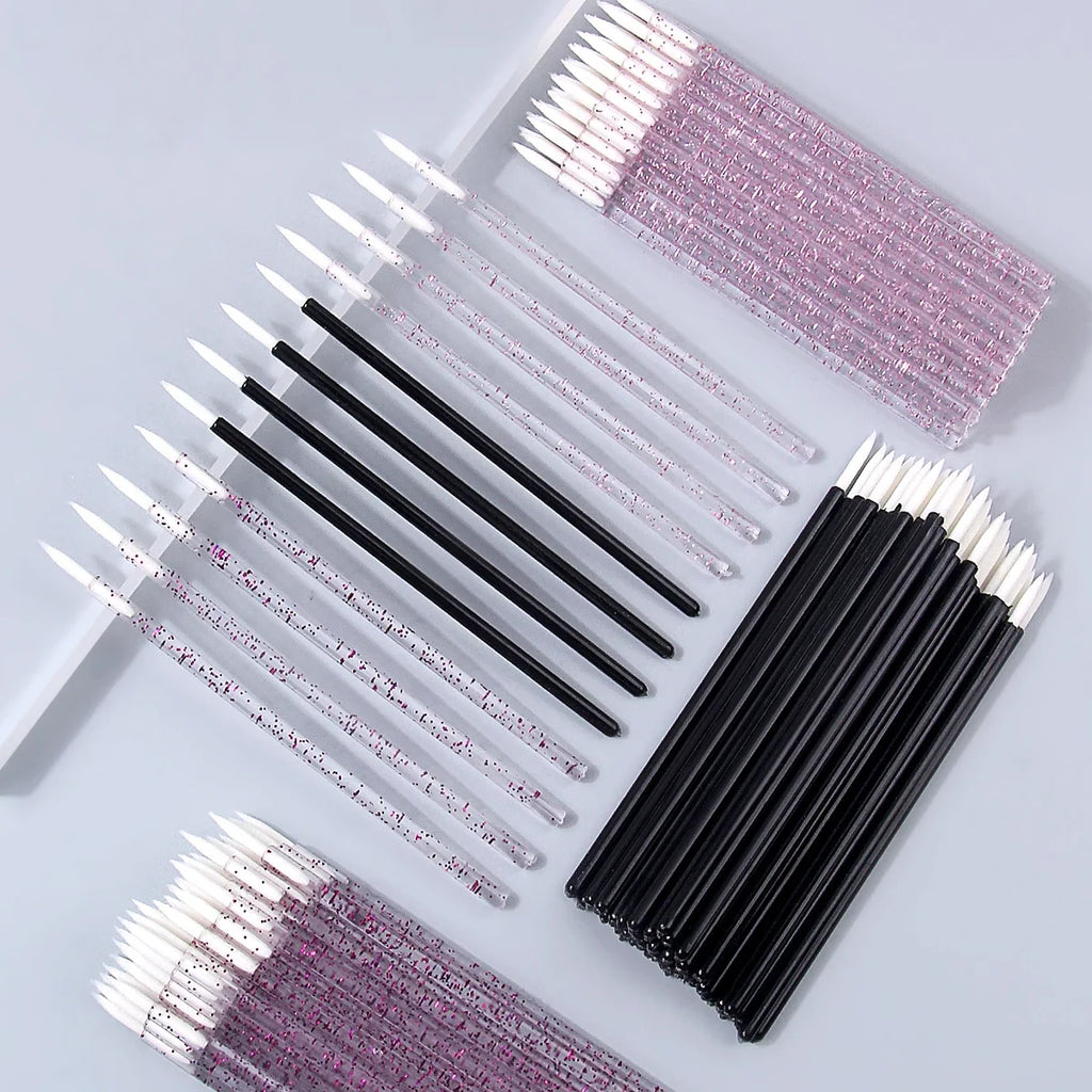 Disposable Lip Brushes 50/100 Pcs – Lipstick Gloss Wand Applicators