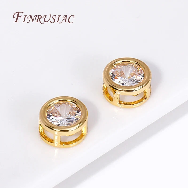 18K Gold Plated Zircon Spacer Beads – DIY Jewelry Findings