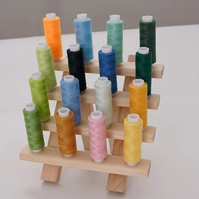 Foldable Wooden Thread Spool Rack – 16 or 30 Axis Organizer