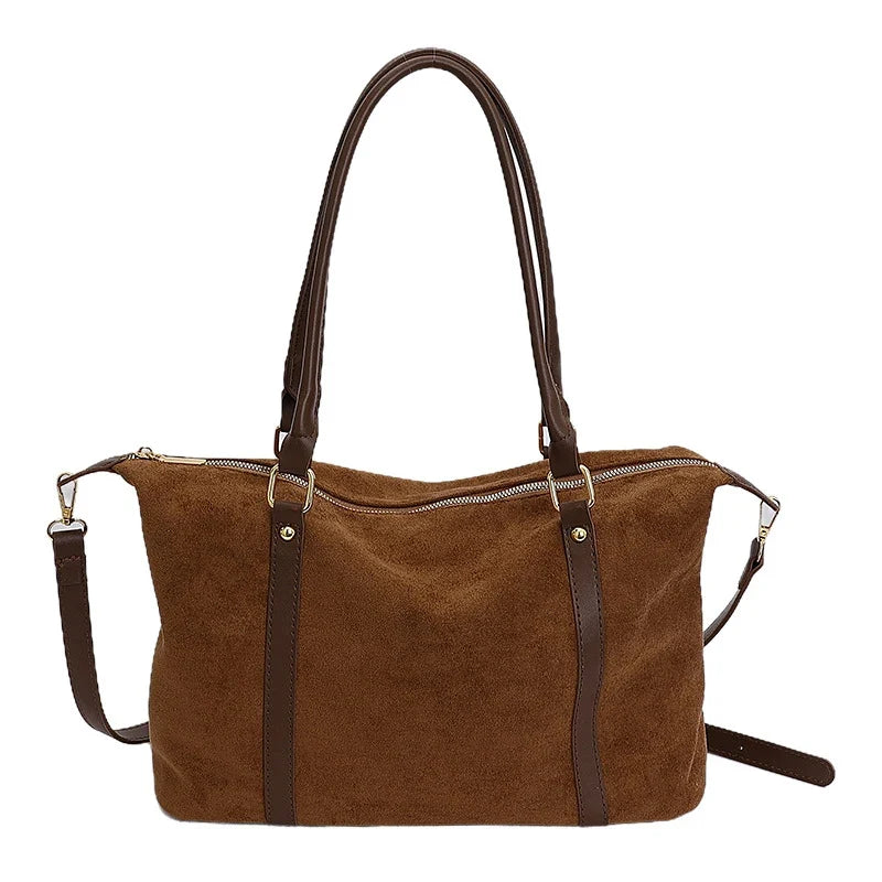 Nixie Retro Suede Women's Crossbody Shoulder Tote Bag