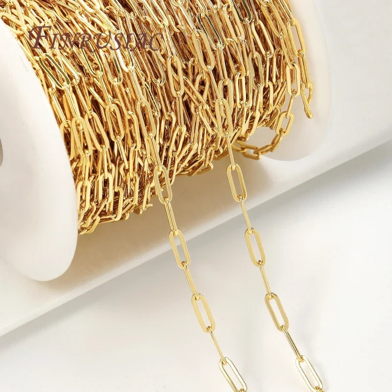 18K Gold Plated Brass Chain 1M – DIY Necklace & Bracelet