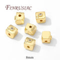 8mm Square Spacer Beads 18K Gold Plated – DIY Jewelry Findings