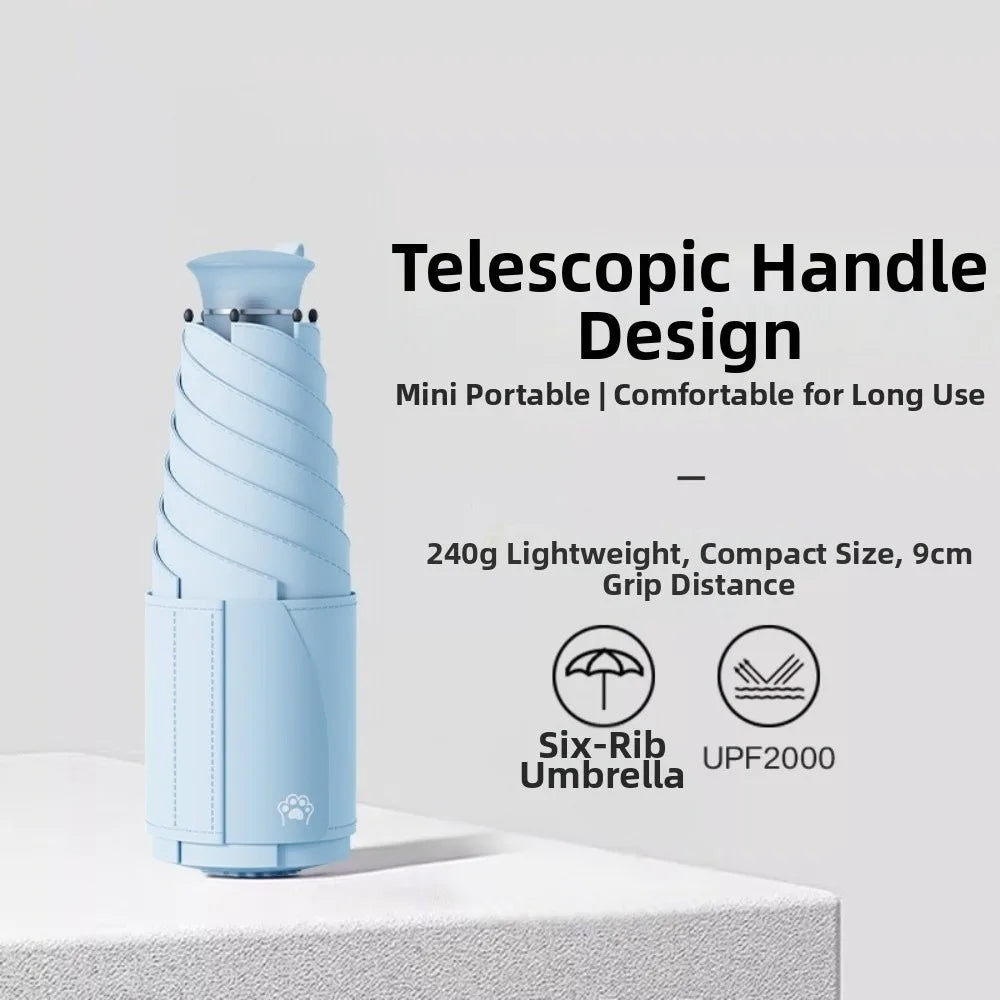 UV Protection Titanium Silver Capsule Sun Umbrella – Lightweight