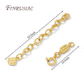 18K Gold Plated Extension Tail Chains with Lobster Clasps – 5 Pack