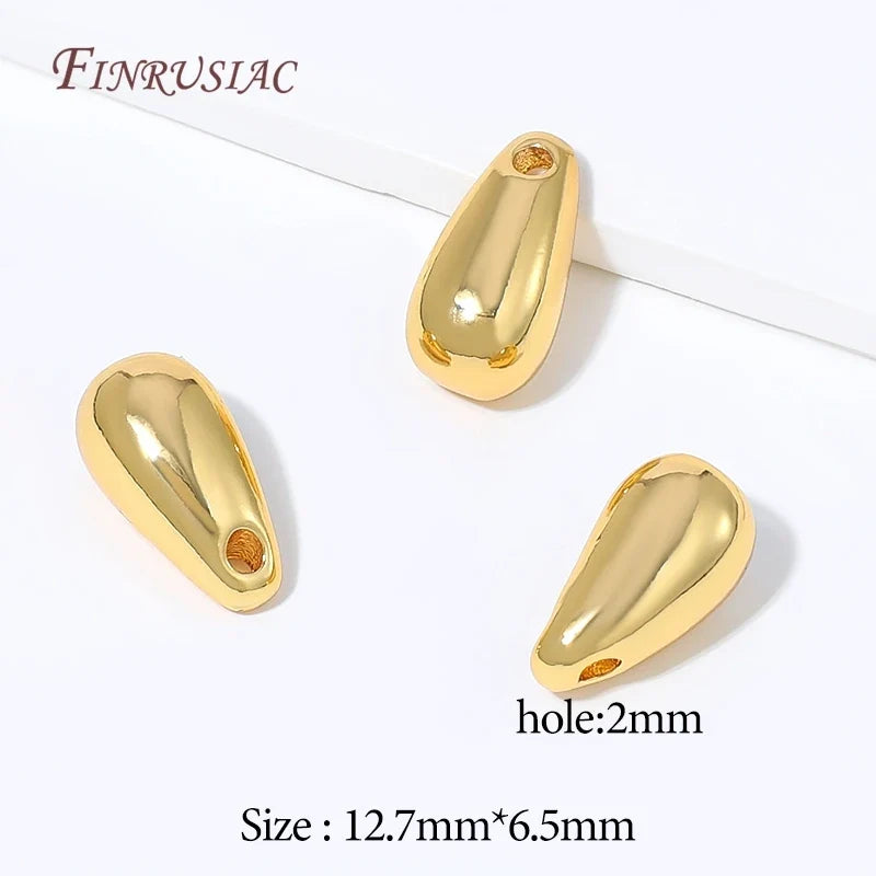 18K Gold Plated Teardrop Pendant Charm | DIY Jewelry Making