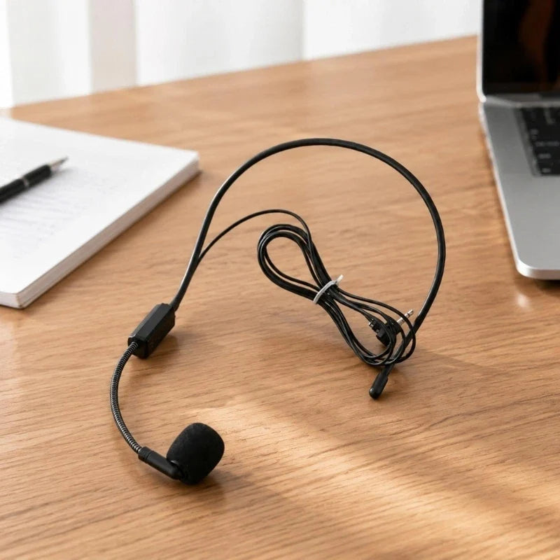 Headset Microphone Flexible Gooseneck Boom 3.5mm | Voice Amplifier