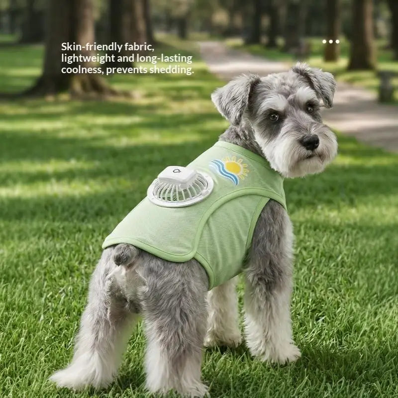 Cooling Dog Vest with Fan – Breathable Ice Silk Summer Coat