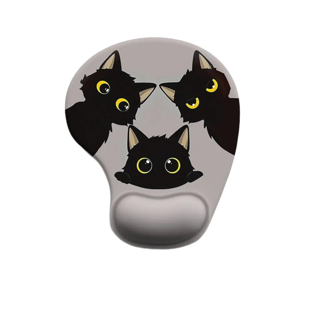 Cartoon Animal Mouse Pad with Non-Slip Ergonomic Wrist Rest