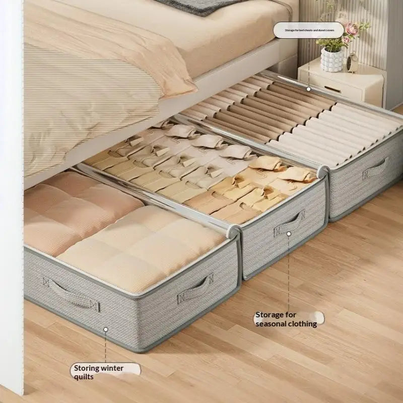 Under Bed Storage Organizer – Foldable Large Capacity with Handles