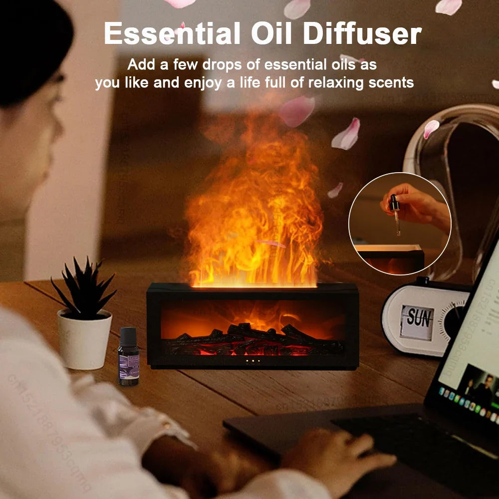 Flame Essential Oil Diffuser & Humidifier | RGB Light