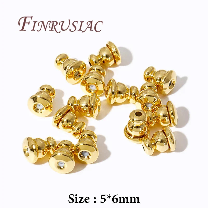 18K/14K Gold Plated Earring Backs – DIY Stud Plug Caps