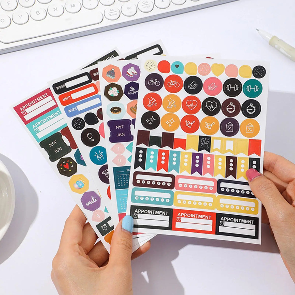 2026 Wall Calendar with Stickers – 12-Month Planner Poster