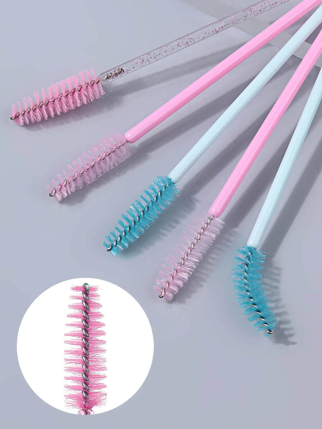 50/150Pcs Disposable Mascara Wands Spoolies – Crystal Handle