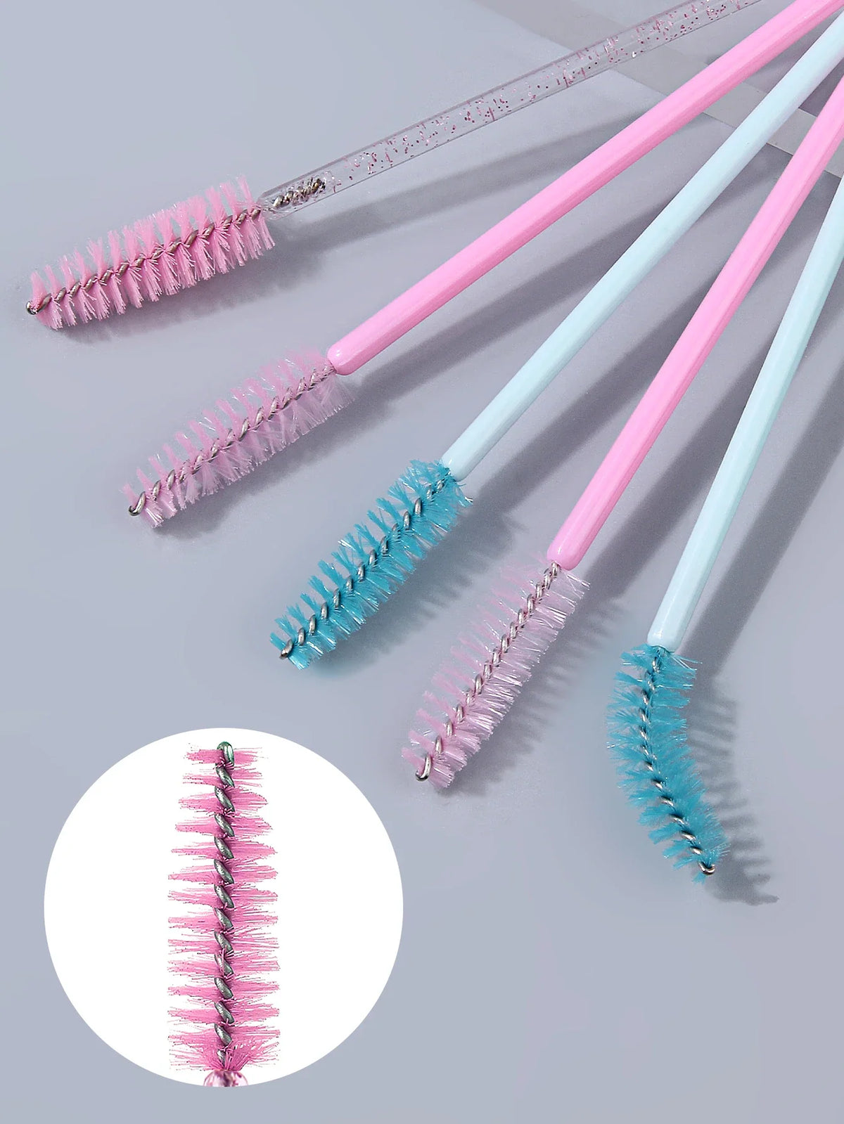 50/150Pcs Disposable Mascara Wands Spoolies – Crystal Handle