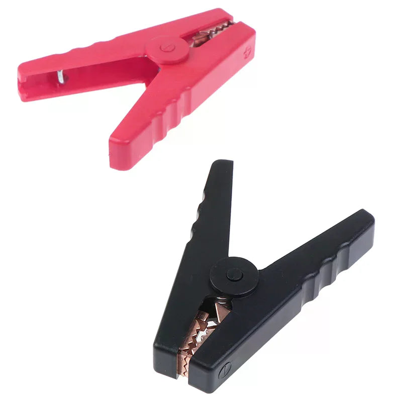 2Pcs 100A Insulated Alligator Clips – Car Battery Charger Clamps