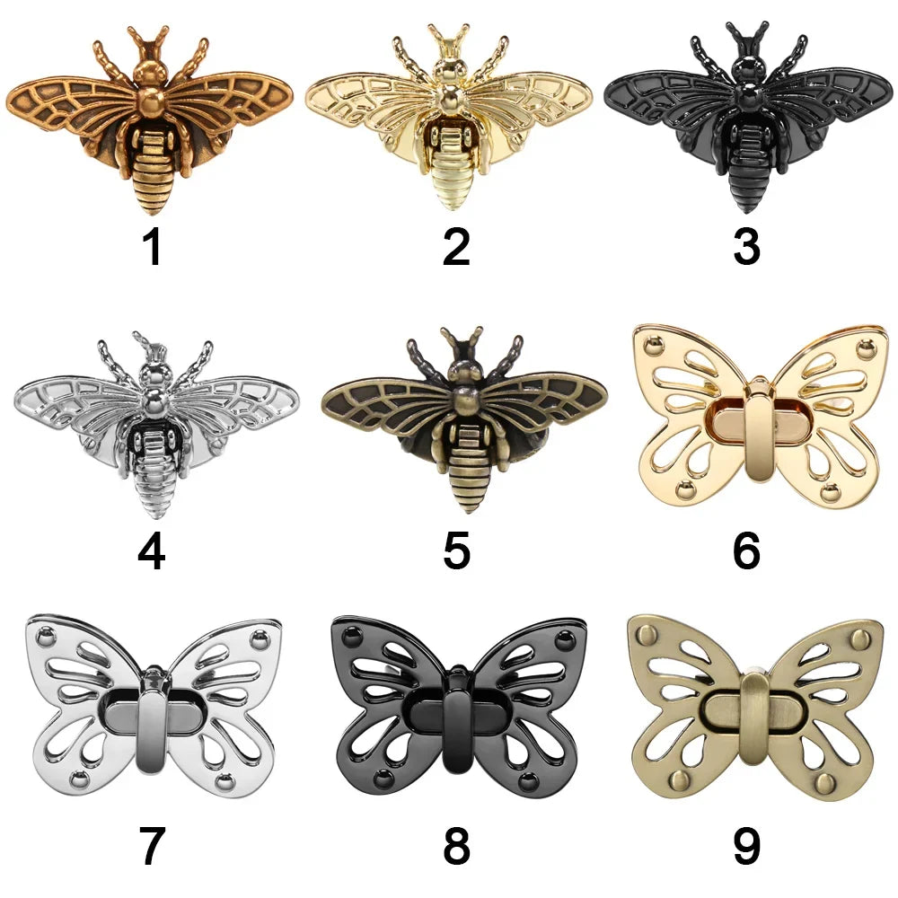 Bee Shape Metal Turn Lock Clasp for DIY Leather Bag Craft