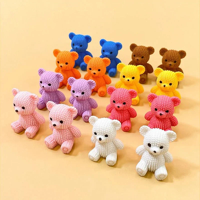Mini Bear Resin Figurine Fairy Garden Micro Landscape Ornament