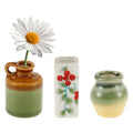 Ceramic Mini Vase Fridge Magnets – 3 or 5 Pcs Plant Décor