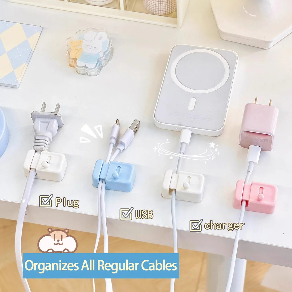 No-Drill Desk Cable Management Clip – Cord Organizer