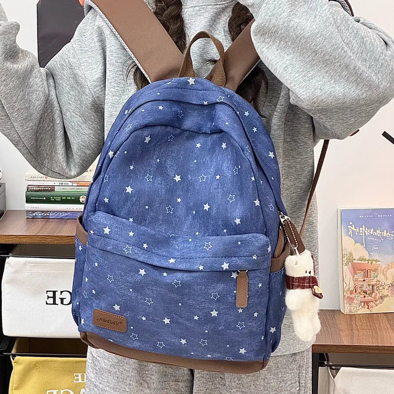 Nixie Women's Retro Nylon Backpack – School & Daily Bag