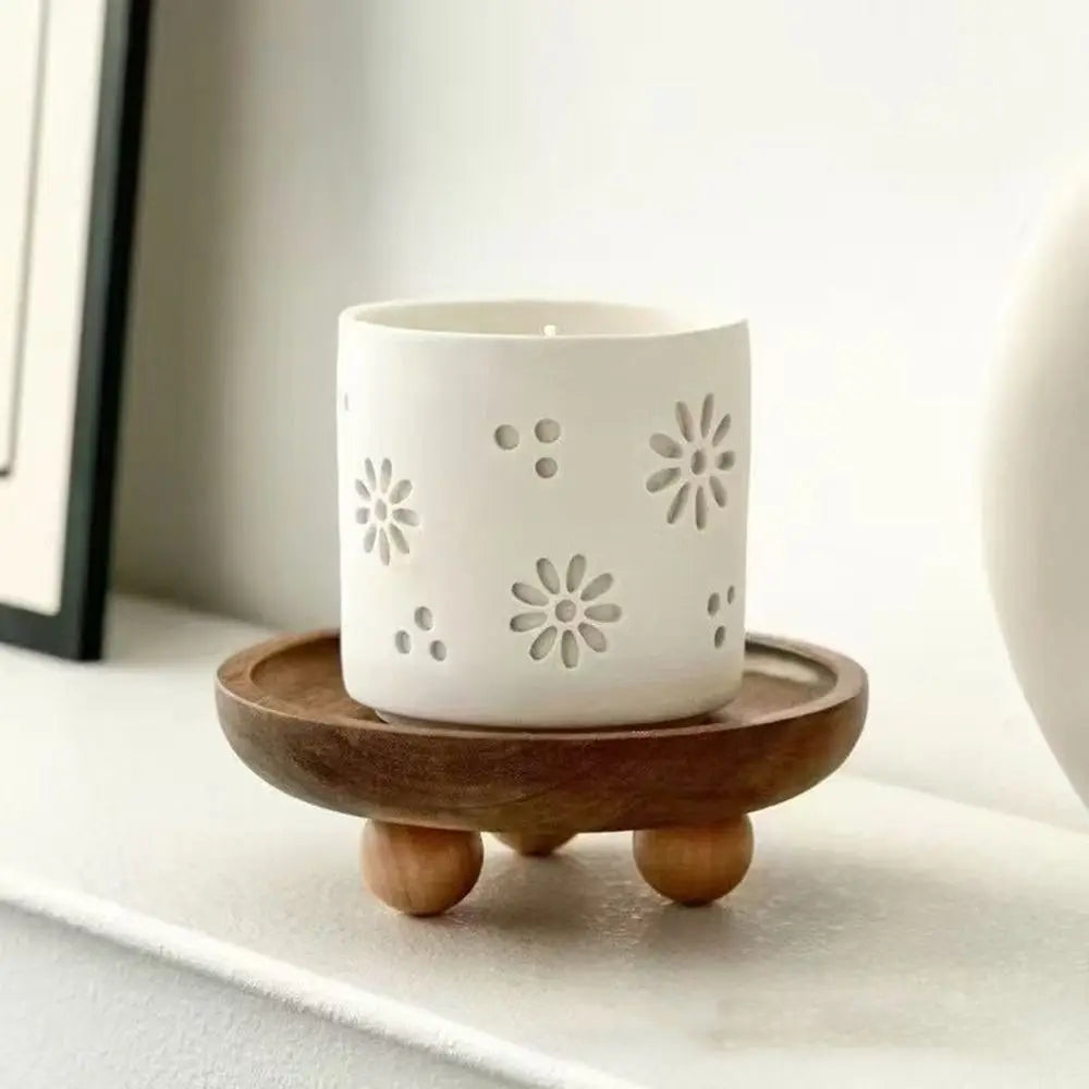 Wood Jewellery Display Tray – Round & Oval Pedestal Stand