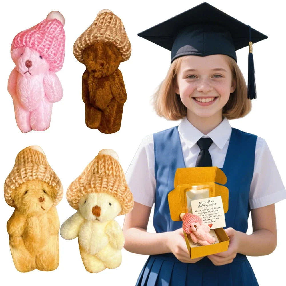 Mini Plush Teddy Bear in Box with Greeting Card – Gift Set