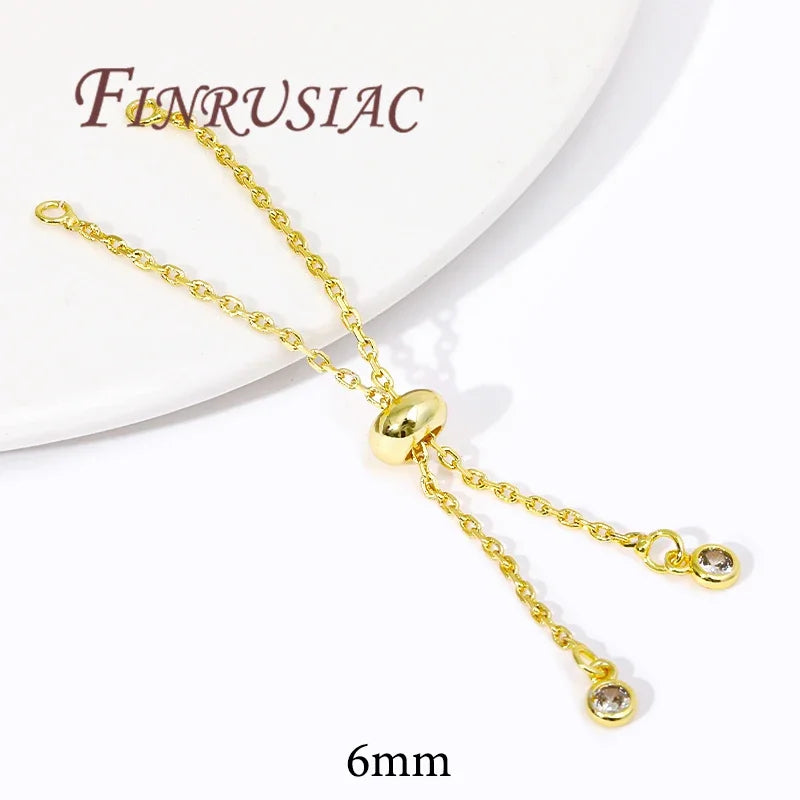 18K Gold Plated Box Chain Bracelet DIY Jewelry Making Component