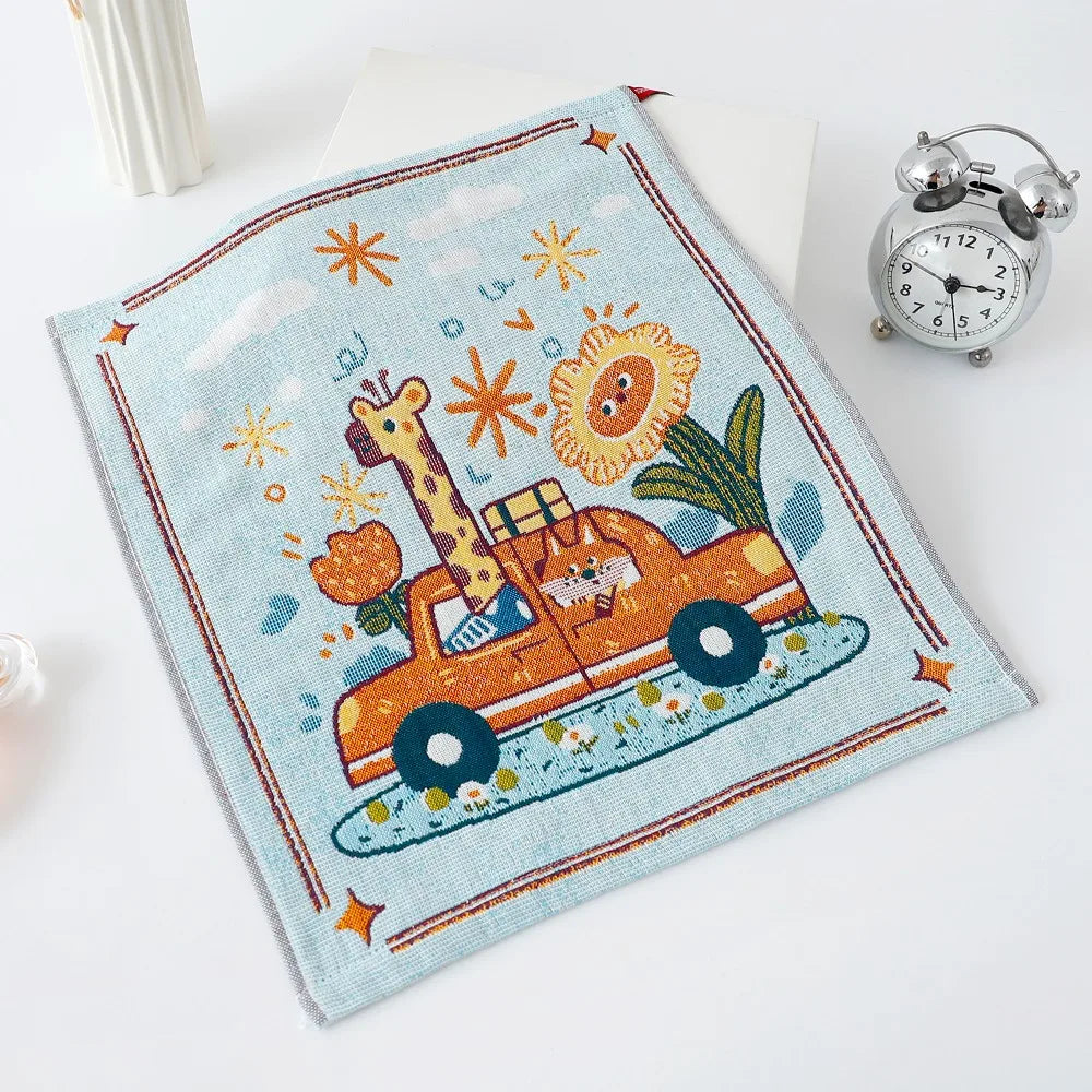 Kids Cartoon Kitchen Hand Towel – 34x40cm Quick-Dry Cotton