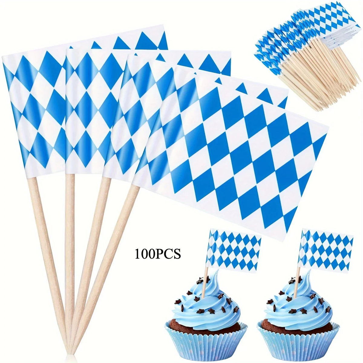 Oktoberfest Welcome Banner Set – Blue & White Bavarian Porch Decor