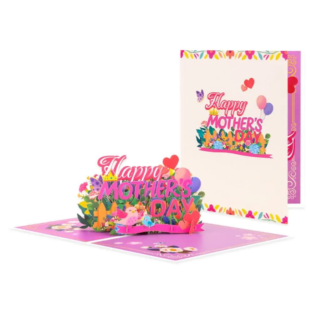 3D Pop-Up Mother's Day Card – Floral Writable Greeting Card