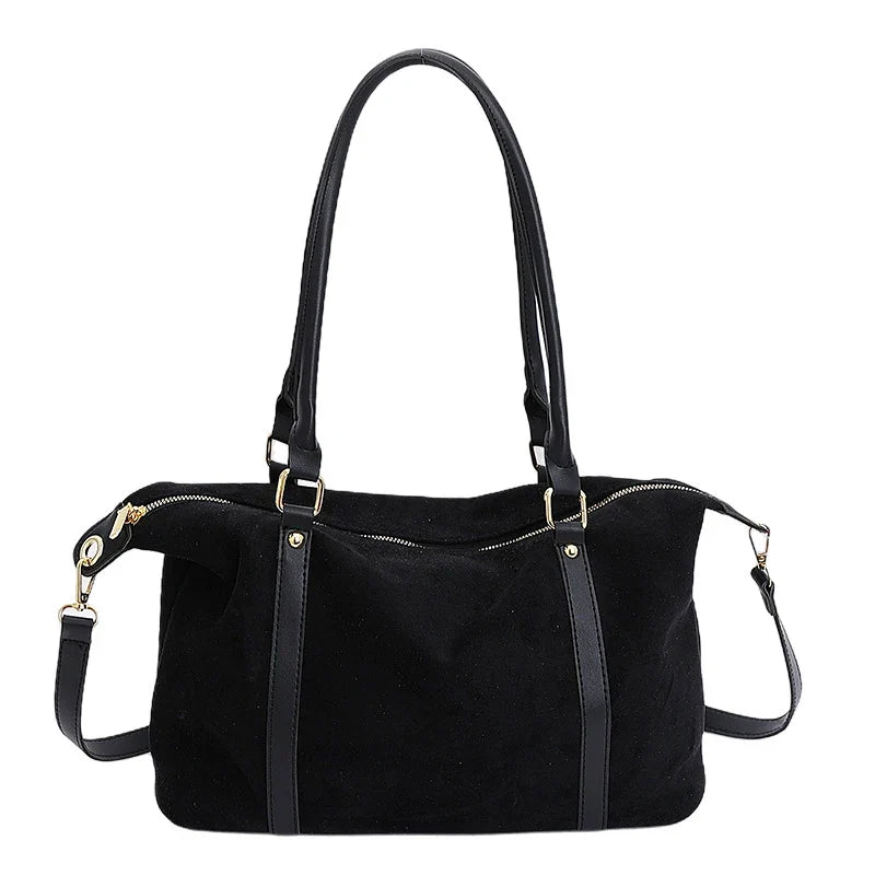 Nixie Retro Suede Women's Crossbody Shoulder Tote Bag