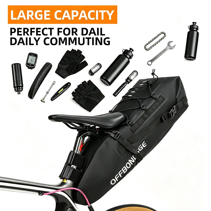 OFFBONDAGE 15L Waterproof Bike Saddle Bag – MTB & Road
