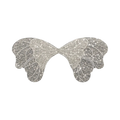 Silvery Bow Lace Patch – Sequin Bead Embroidery Bridal Appliqué