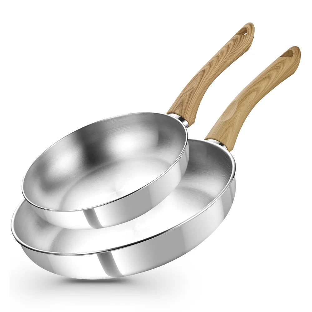 KOCH SYSTEME CS Stainless Steel Frying Pan Set 8 & 10 Inch