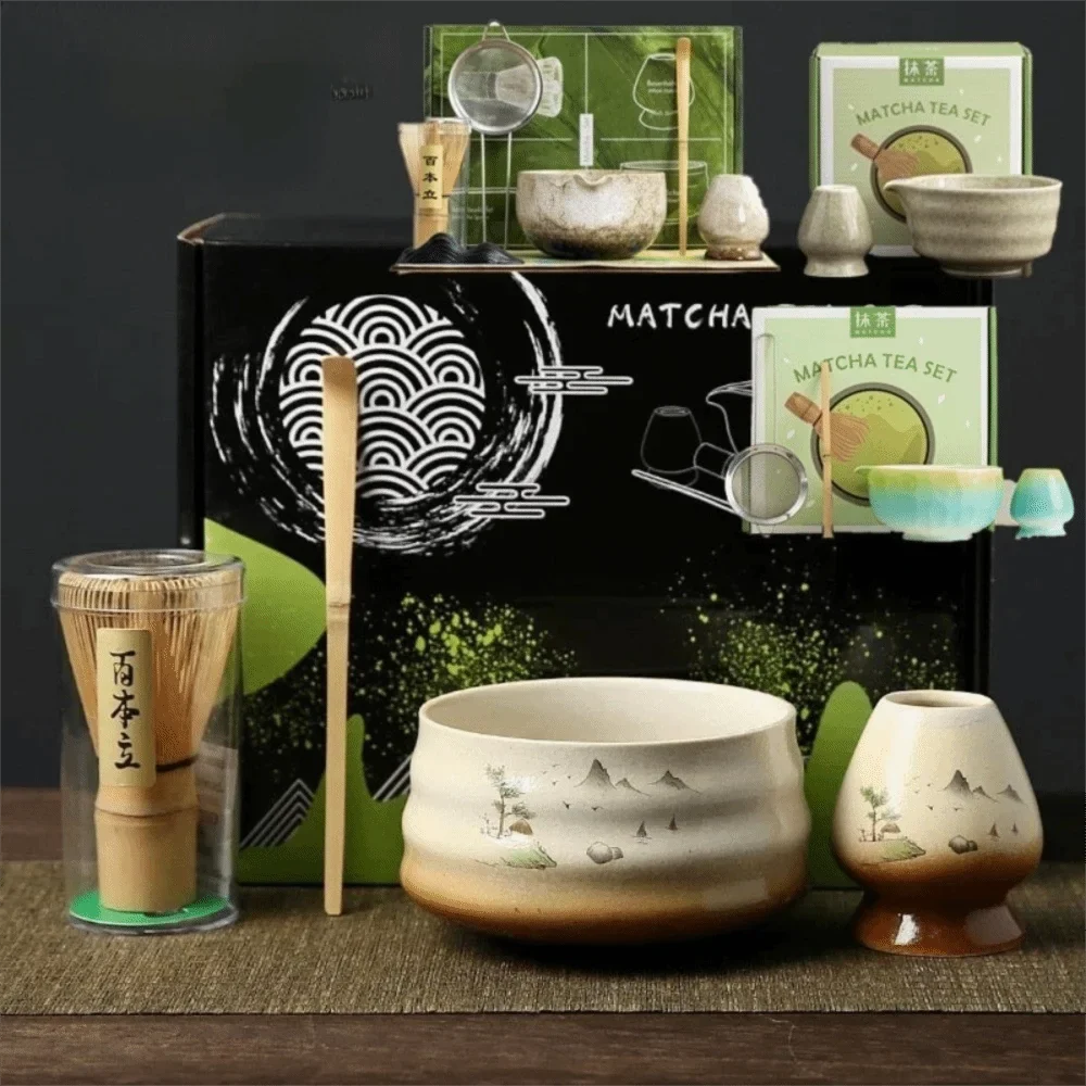 Japanese Matcha Tea Set – Bamboo Whisk, Bowl & Accessories