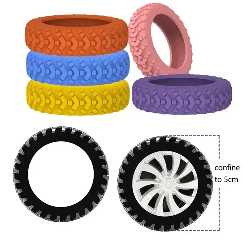 8-Piece Silicone Luggage Wheel Covers – Quiet Caster Protectors