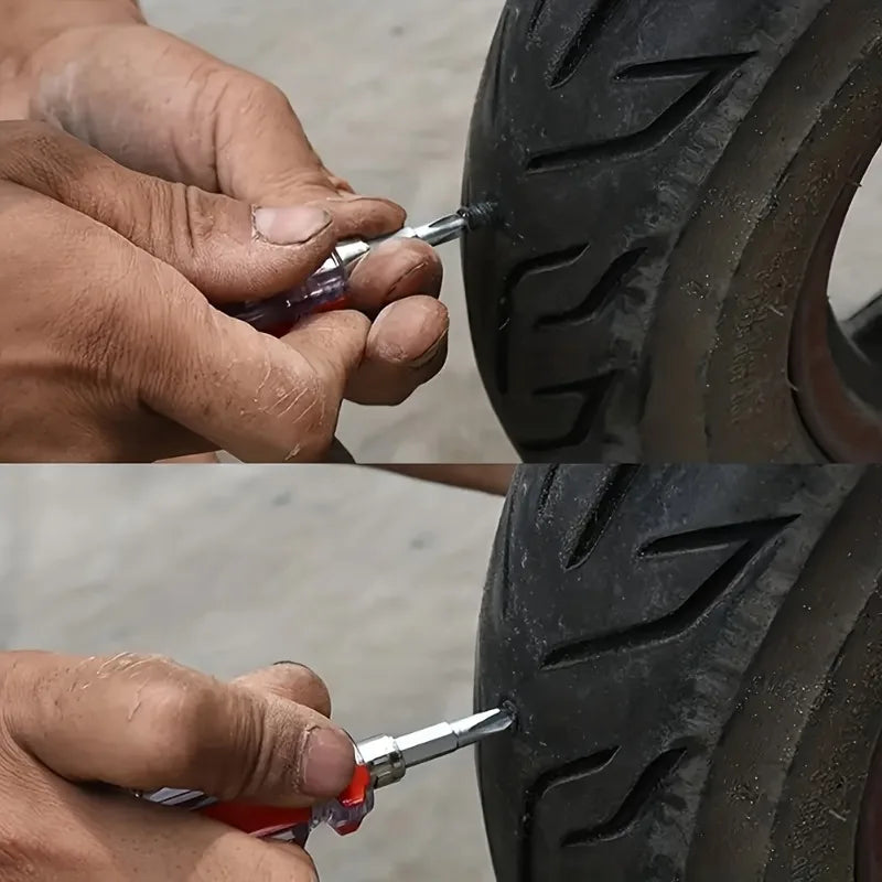 40PCS Spiral Tire Repair Kit – 20 Large & 20 Small Plugs
