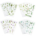 12-Pack Plant Flower Scrapbook Stickers – Waterproof DIY Decals