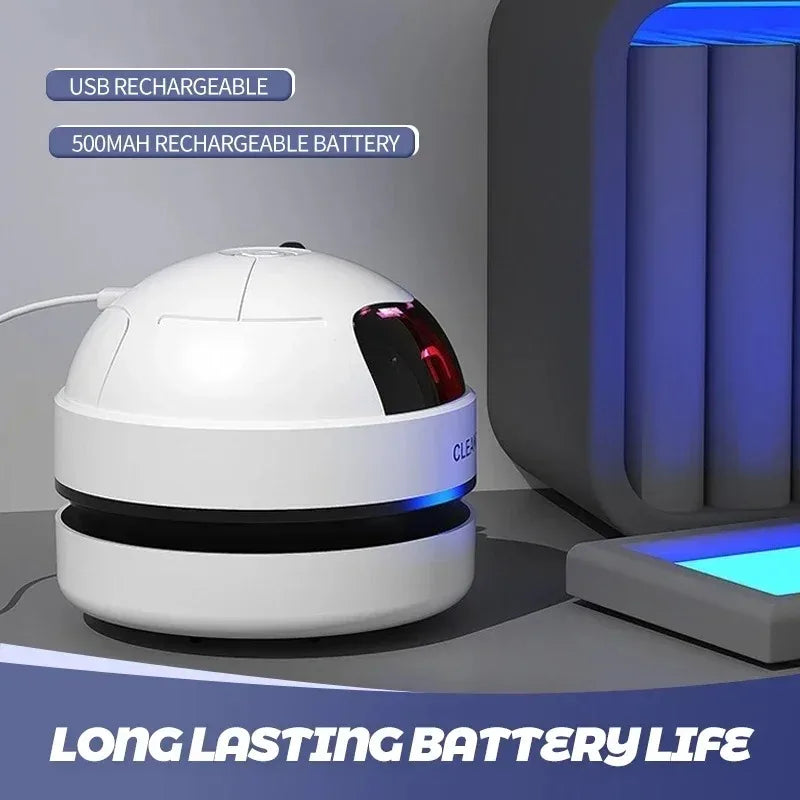 Rechargeable Mini Desktop Vacuum – Keyboard, Car & Pet Hair
