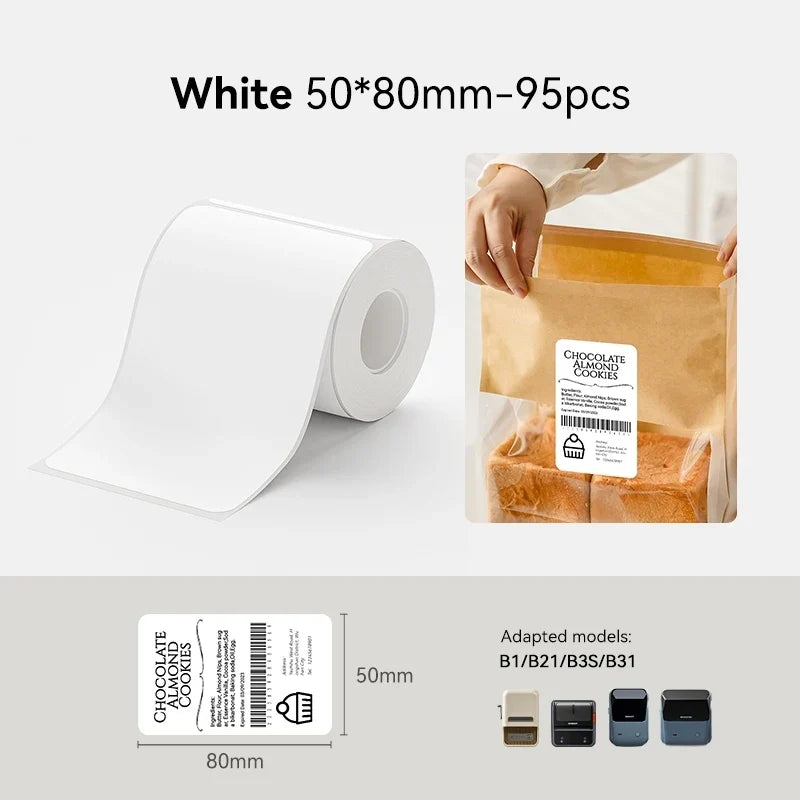 Niimbot Thermal Label Paper Roll – White, Color & Transparent