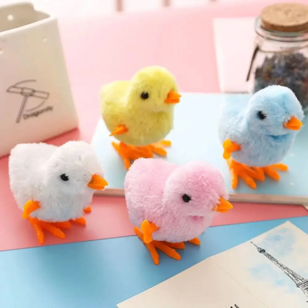 Wind-Up Easter Chick Toy – Plush Hopping Chick Decoration