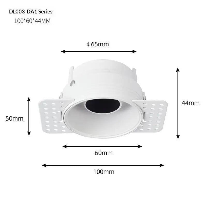 Trimless Recessed LED Downlight GU10 MR16 Anti-Glare Spotlight